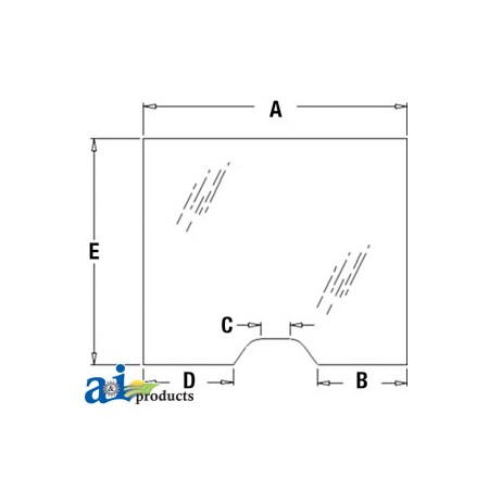 A & I Products Glass, Windshield, Upper 66" x46" x4" A-T191071